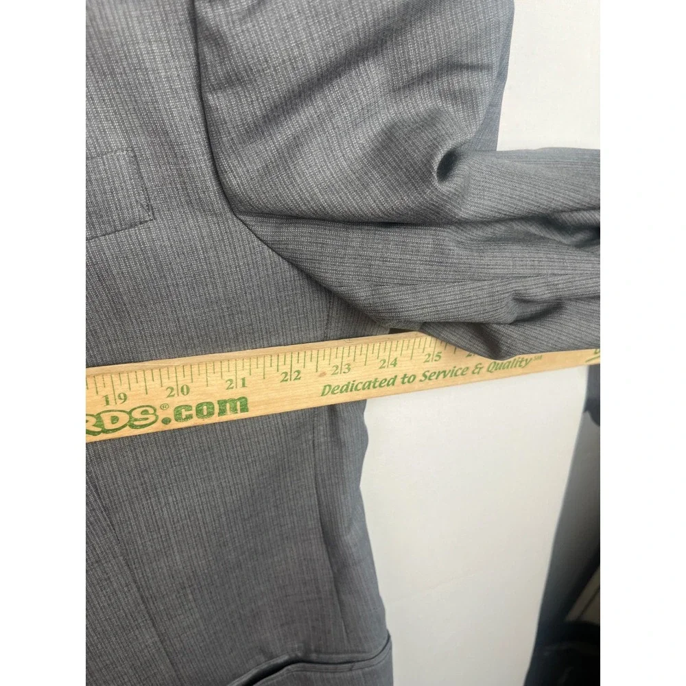 Jos. A. Bank Suit Mens Grey Textured 2 Piece Blazer Trousers Set 41x29.5